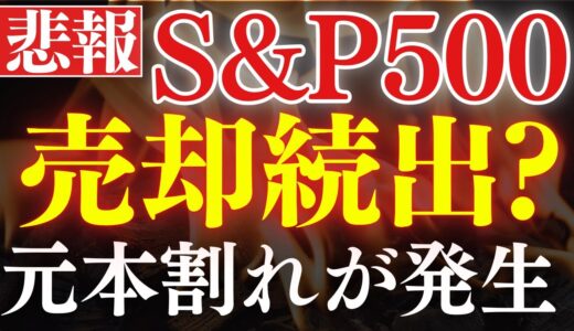 【新NISA】いま、S&P500投資信託で元本割れが続出してます…。