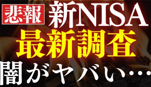 【闇が深い…】新NISAでS&P500・全世界株式をおすすめしない…。最新調査結果